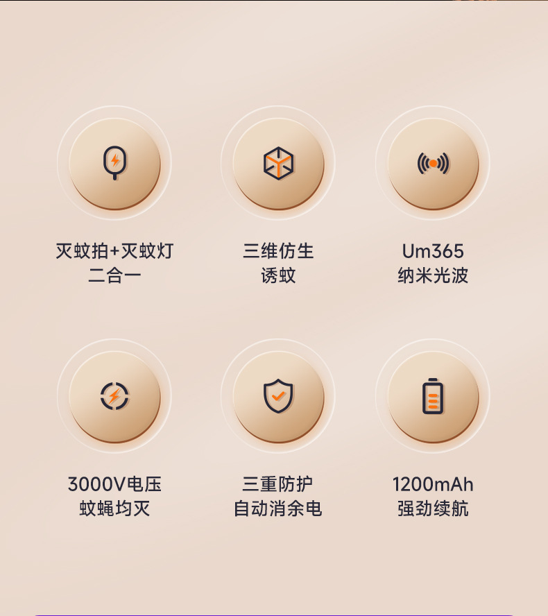 电蚊拍家用自动诱蚊充电式二合一LED紫光强力电击苍蝇灭蚊灯跨境详情2