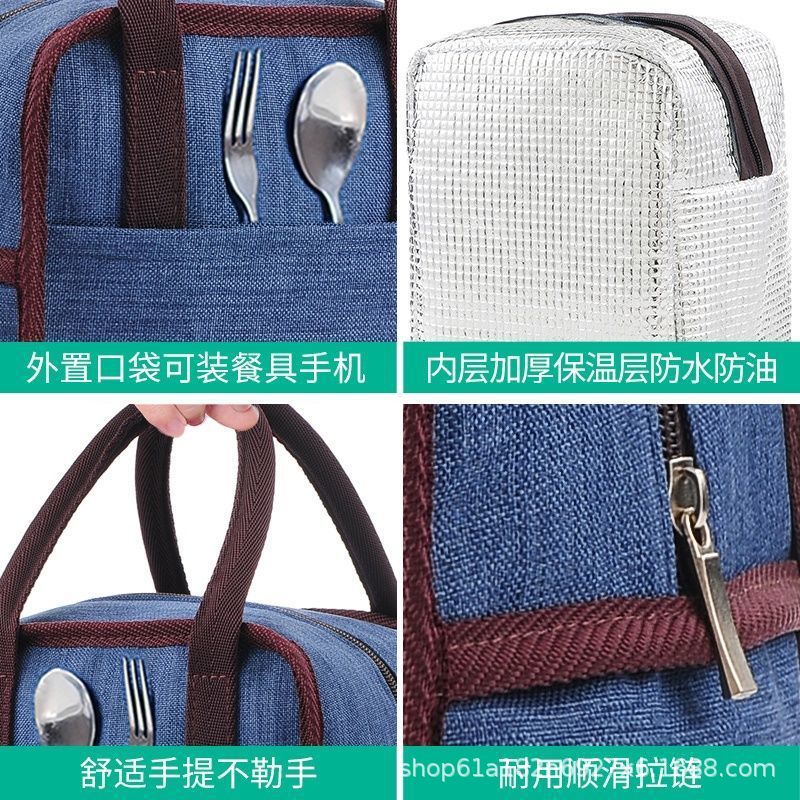 饭盒手提包保温袋铝箔加厚便当袋饭盒袋学生医院带饭包大号上班族详情4