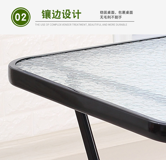 户外餐桌钢化玻璃阳台折叠桌室外摆摊奶茶露天休闲庭院桌椅三详情11