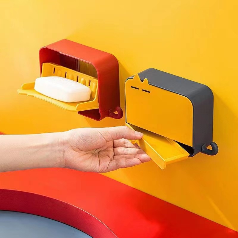 Bathroom soap box, soap rack, creative suction cup without drilling, soap box, bathroom draining wall-mounted soap rack pic 3