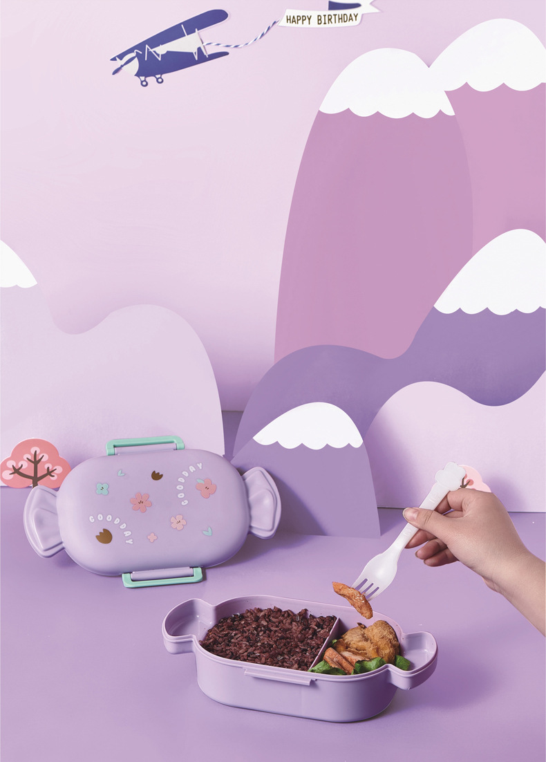 可加热糖果饭盒春游野餐学生分格午餐盒卡通儿童食品级便携便当盒详情8