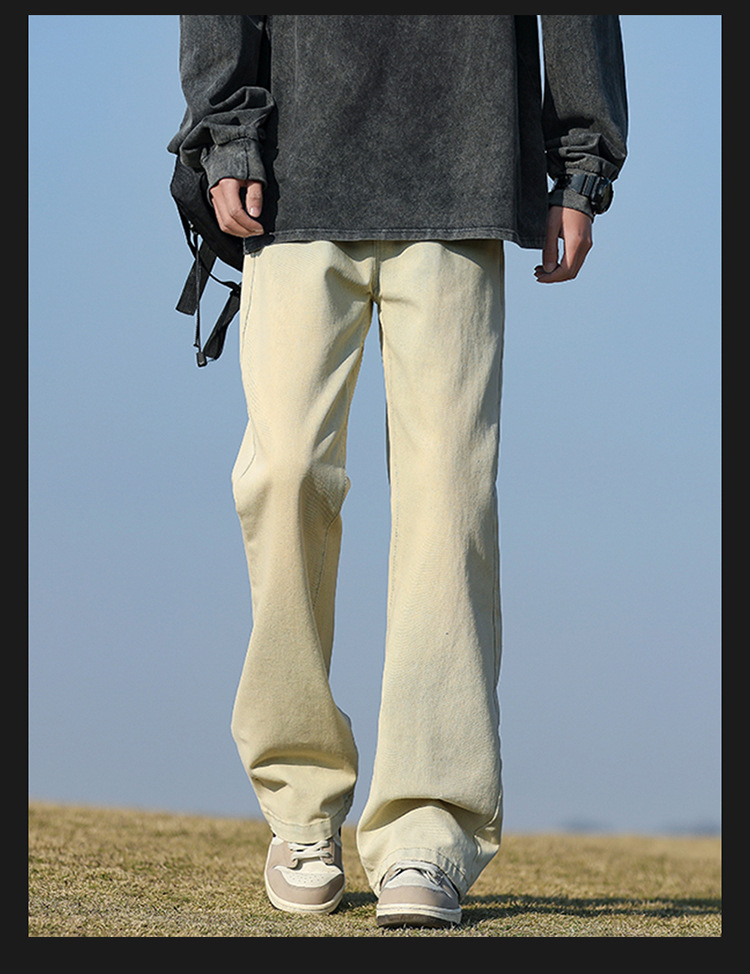 Slightly flared jeans for men, Spring/Summer 2025 new style American high street retro distressed straight-leg trendy loose pants pic 20