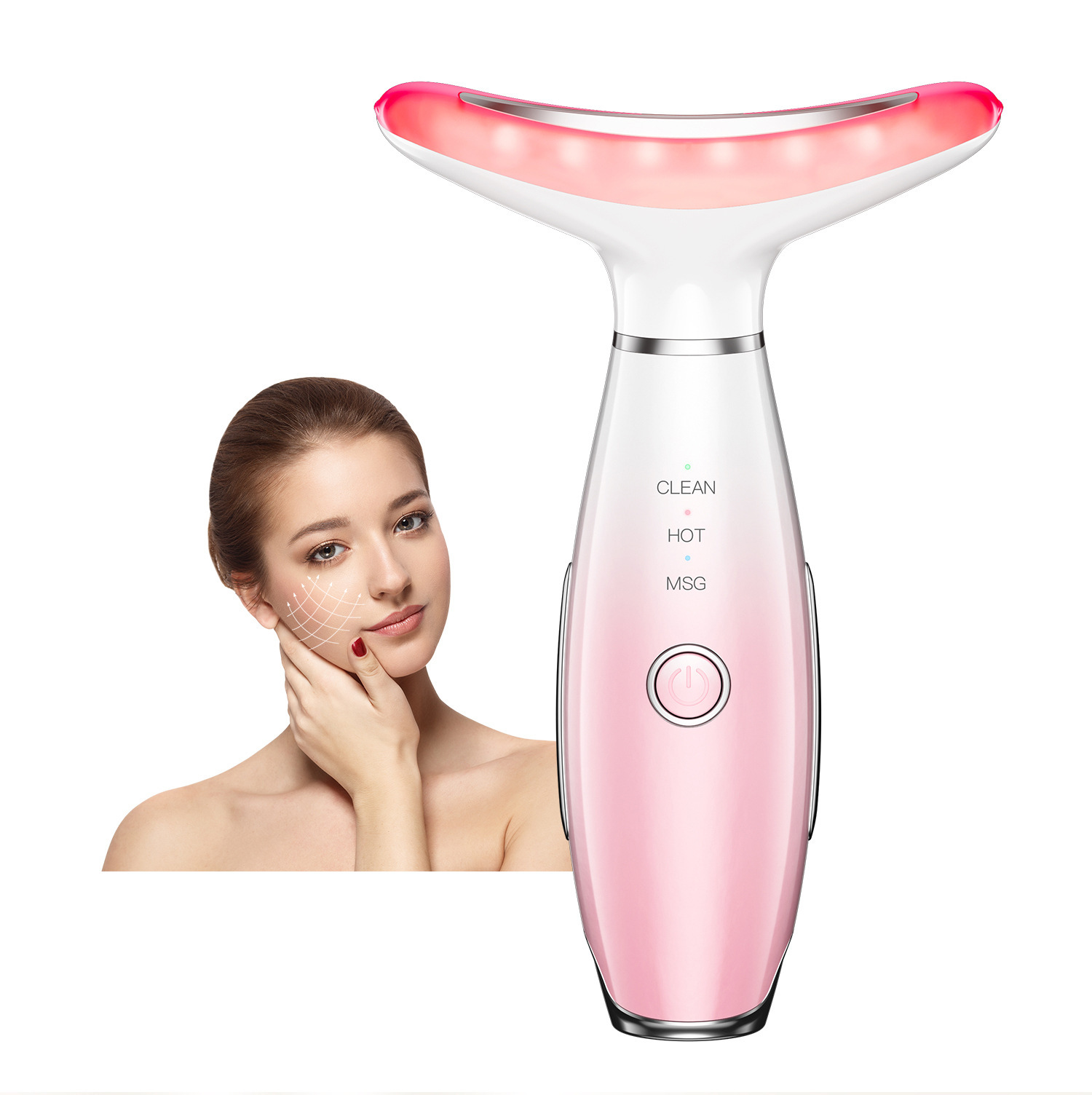 shanilak TEMU Cross-border Home Beauty Device, Neck Care Color Light Neck Beauty Device, dual-purpose neck and Face Introduction Device manufacturer pic 1