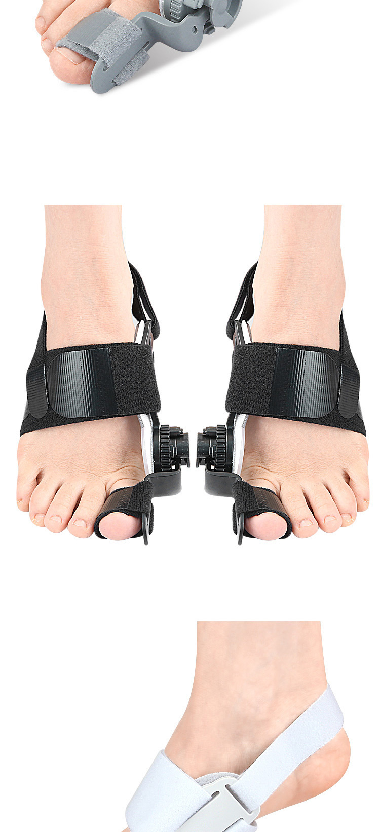 Thumb eversion orthosis, big foot bone protrusion overlapping toe separator, day-night rotatable adjustable orthosis pic 9