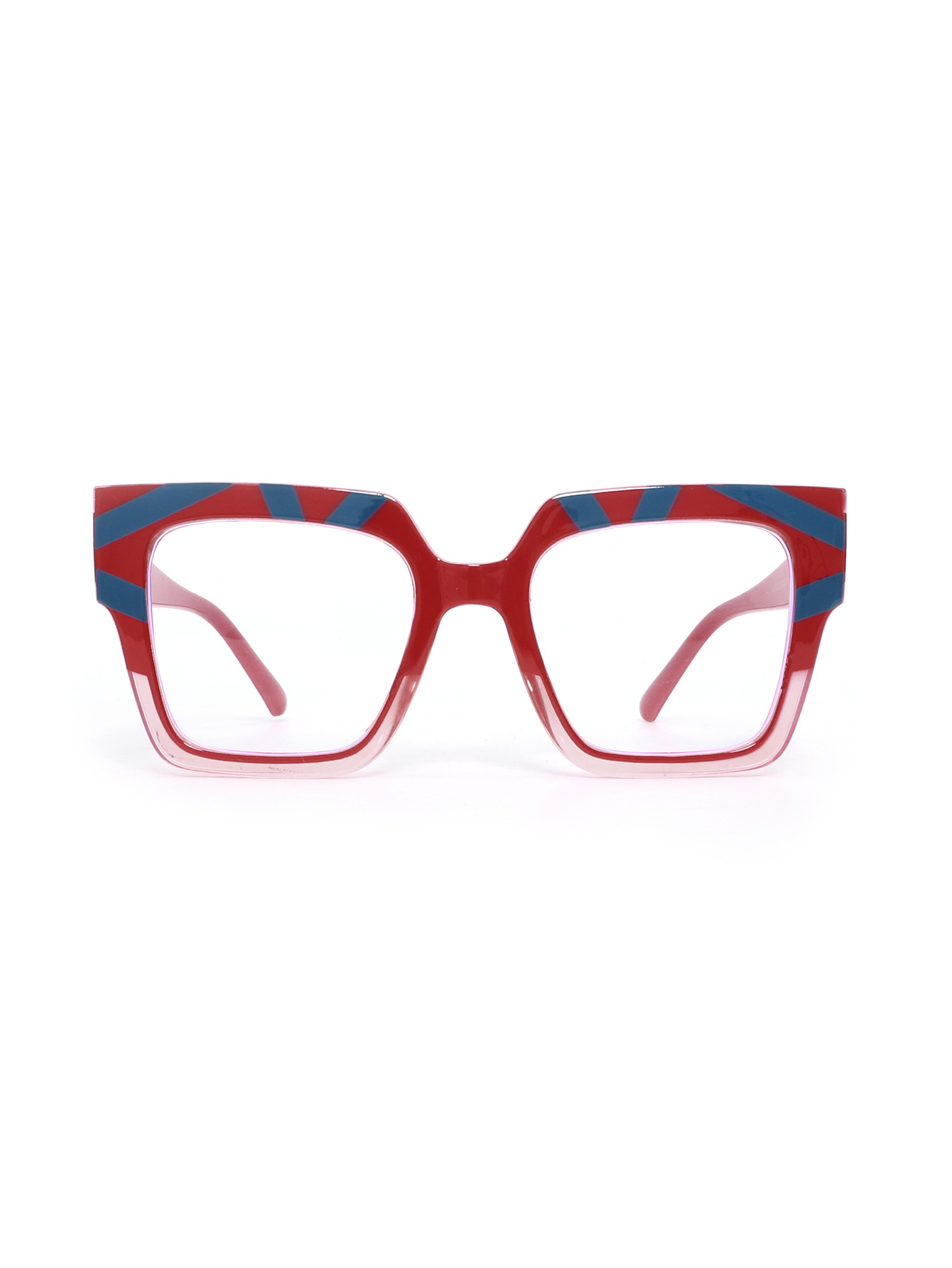 European and American trendy eyeglass frame for women, 2024 new style fashionable anti-blue light eyeglass frame, multi-color square large frame flat light glasses pic 16