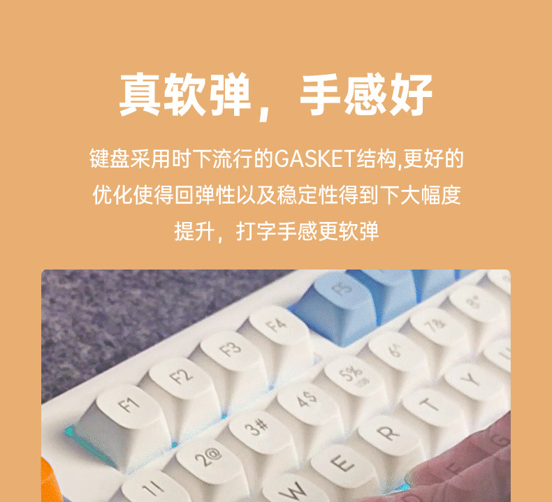 Wolf Path L98 Wired RGB high appearance level three-mode keyboard for competitive gaming, office typing, wireless membrane silent keyboard pic 8