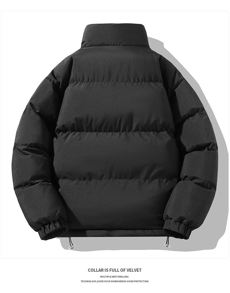 情侣羽绒棉衣外套男装青年加厚保暖棉服立领宽松面包服御寒棉袄子详情11