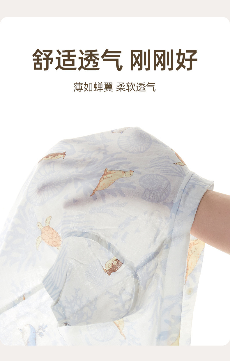 Summer thin gauze pure cotton Class A baby blanket, short-sleeved, breathable baby clothes pic 22