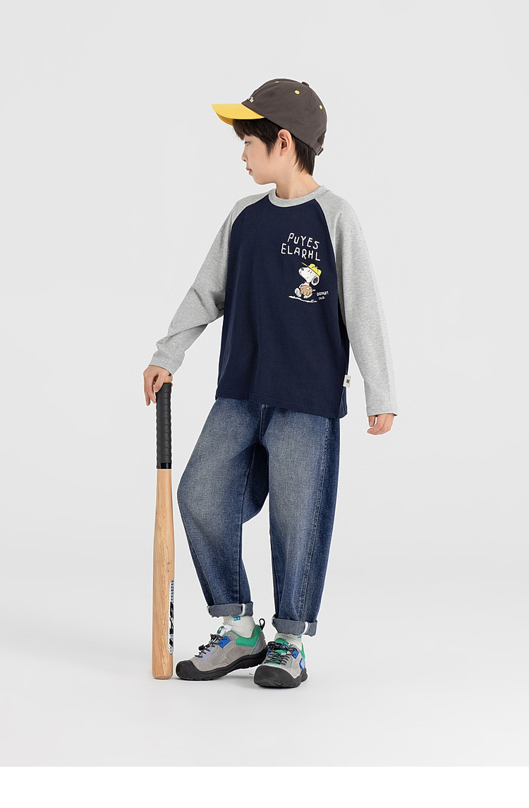 多多家男童牛仔裤2025秋季柔挺有型百搭质感儿童宽松复古休闲长裤详情27