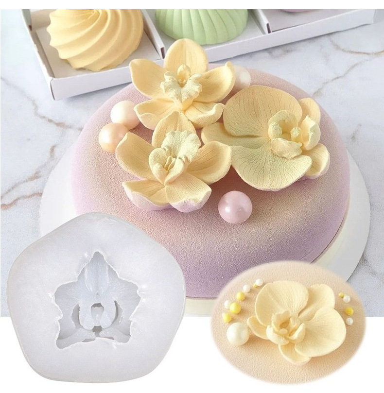 精艺蝴蝶兰硅胶模具DIY滴胶模具花朵蛋糕烘焙石膏蜡烛模一件代发详情10