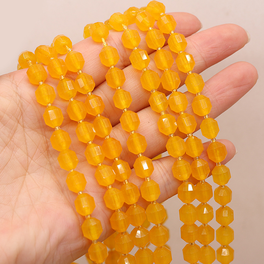 Wholesale of natural rose quartz rough stone cut surface bucket beads, crystal agate, diy jewelry accessories, semi-finished products, handcrafted beads pic 11