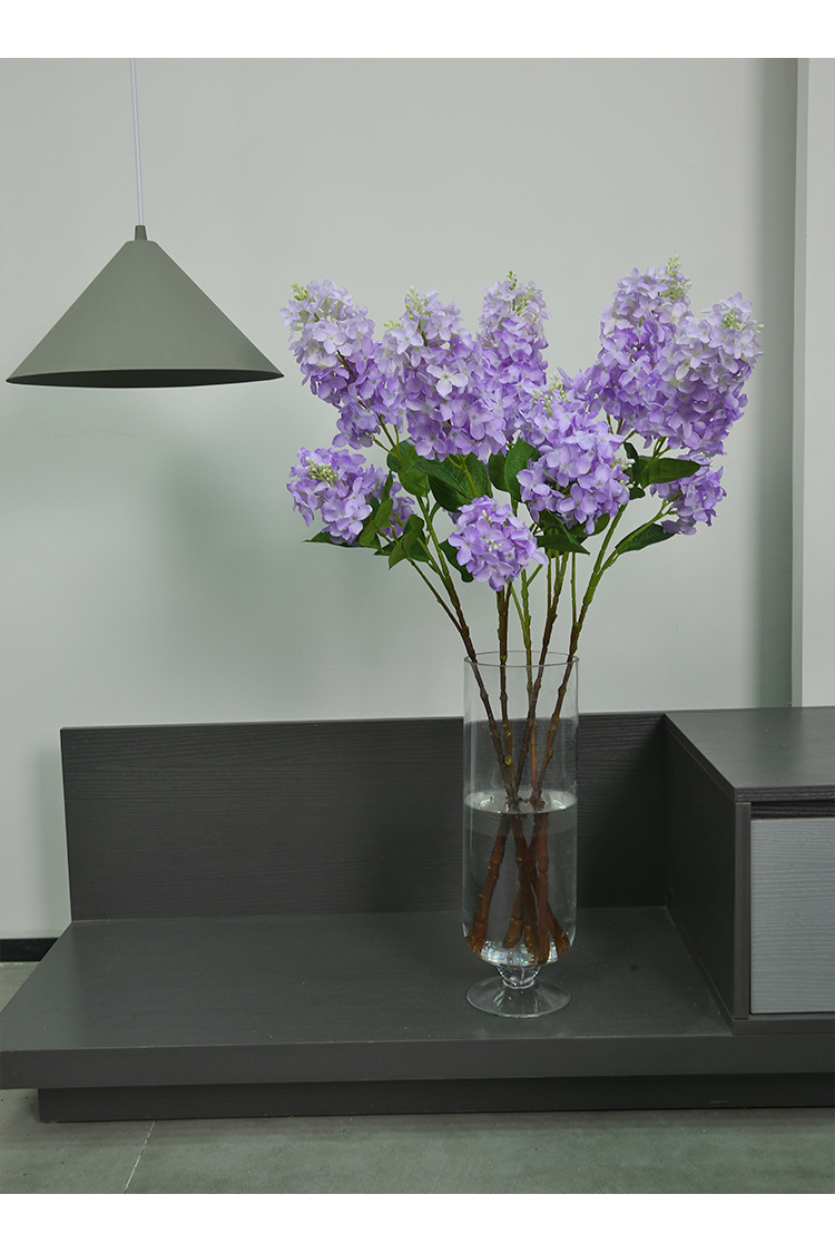 三叉丁香花仿真花法式紫藤花家居室内装饰客厅餐桌摆件花艺绢花详情6