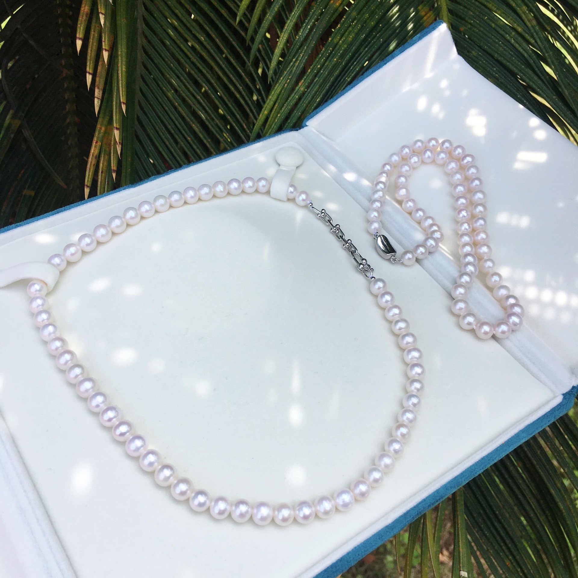 Retro plain chain collarbone chain tian Ran freshwater 7, 8, 9 round slightly flawed bright light pearl necklace finished product wholesale pic 22