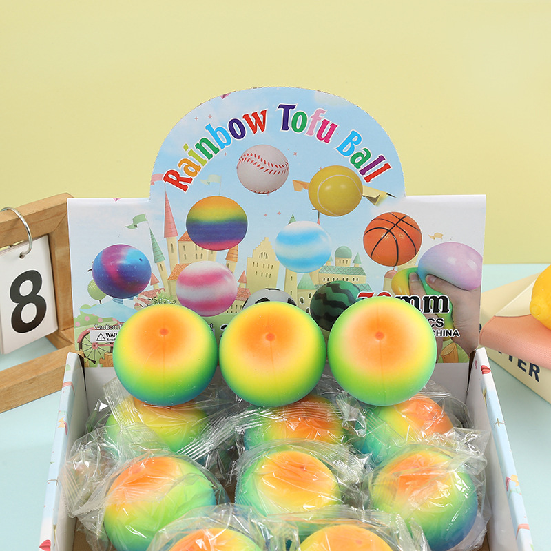 跨境彩虹球捏捏乐减压玩具创意流纹炫彩球捏捏批发办公室解压神器详情9