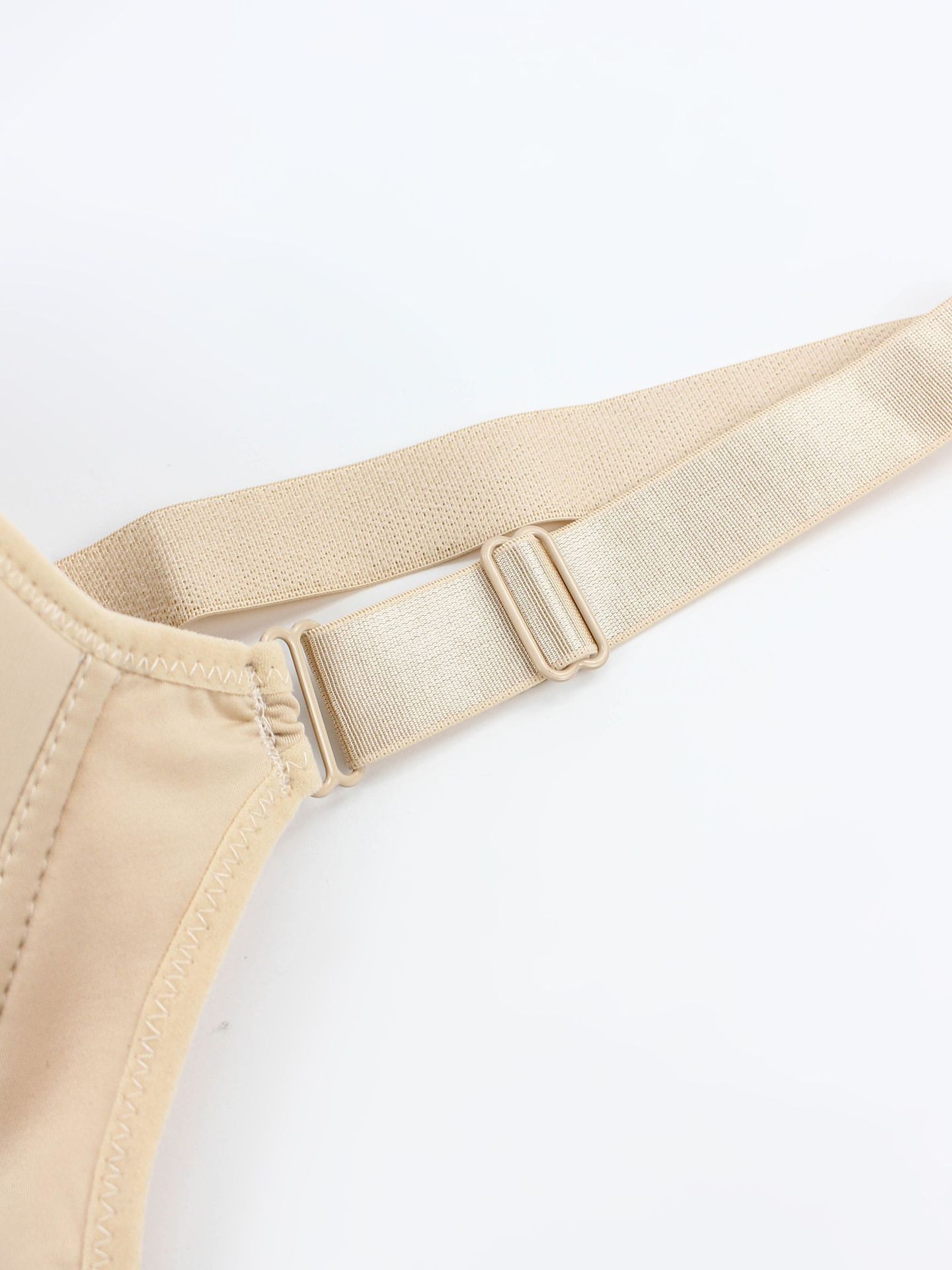 跨境欧美无痕光面钢圈内衣聚拢上托调整型文胸运动美背深V胸罩详情4