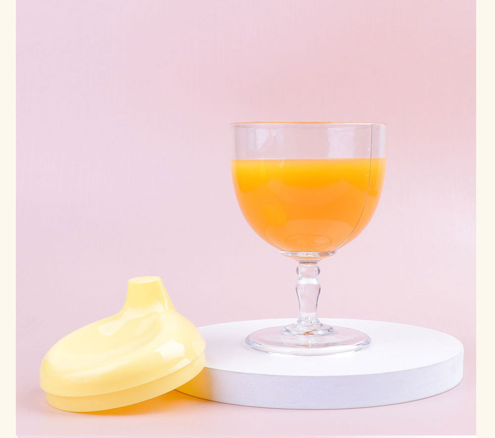 儿童高脚杯学饮杯牛奶杯防摔宝宝喝水直饮果汁鸭嘴酒杯式奶瓶详情7