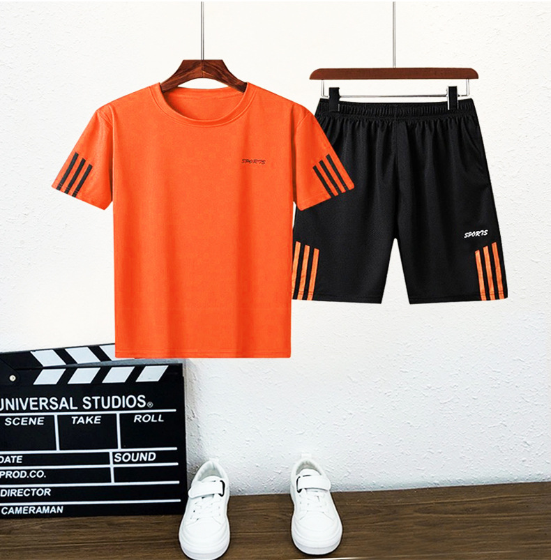 Summer quick-drying clothes for children and boys in foreign trade, short sleeves and shorts, new sporty and casual T-shirts, one-piece consignment pic 10