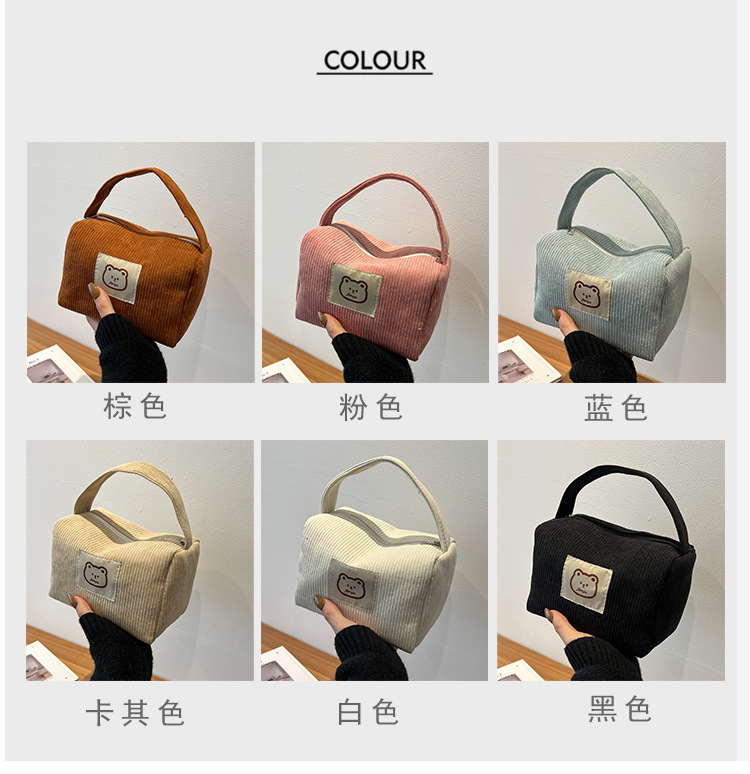 A new large-capacity corduroy bag for women, a versatile single-shoulder crossbody bag for autumn and winter, and a high-end pillow bag for women pic 1
