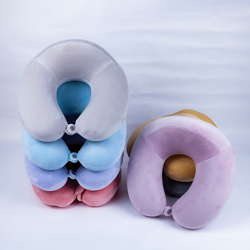 Wholesale of high-quality memory foam U-shaped pillows, portable travel cervical vertebrae protection, aircraft, vehicle, office slow-rebound neck pillows pic 2