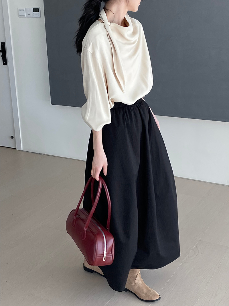 那末 本期主推 搭全店的半身裙！极简通勤百搭松紧腰长裙女2135详情19