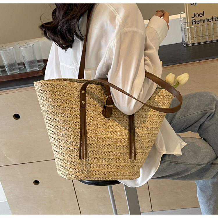 草编大容量包女包编织夏天沙滩女2024新款包包单肩手提托特包大包详情40