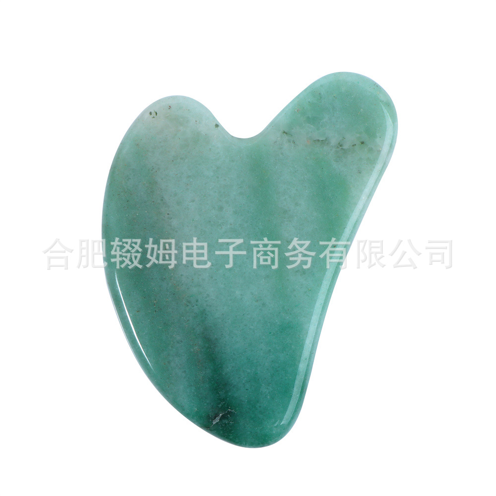 跨境天然玉石滚轮美容器粉晶东陵刮痧板全身通用脸部颈部按摩器详情16
