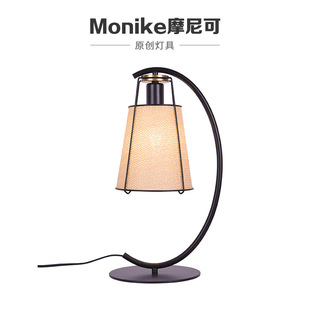 跨境简约led餐厅床头室内壁灯铁艺卧室玻璃氛围感设计师中山灯具详情1