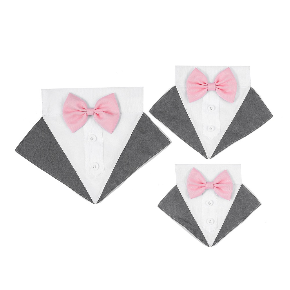 New wedding suit, pet saliva towel, dog collar, pet triangle towel, pet bow tie, wedding suit triangle towel pic 9