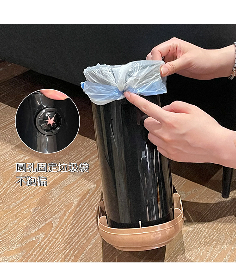 高颜值家用垃圾桶2025新款卫生间厕所专用小号客厅卧室夹缝极窄缝详情4