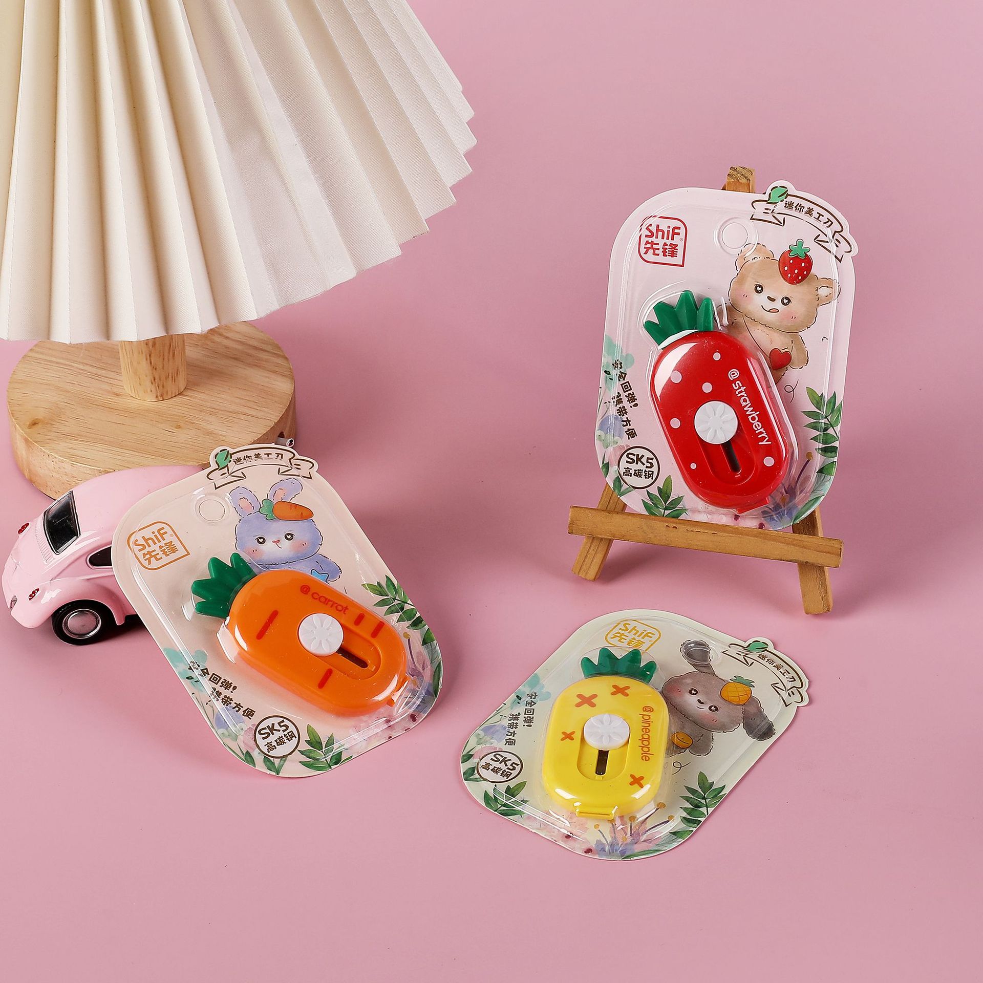 Pioneer 8179 Mini Fruit Utility Knife, portable tool for express package opening, student art, manual paper cutting, office pic 5