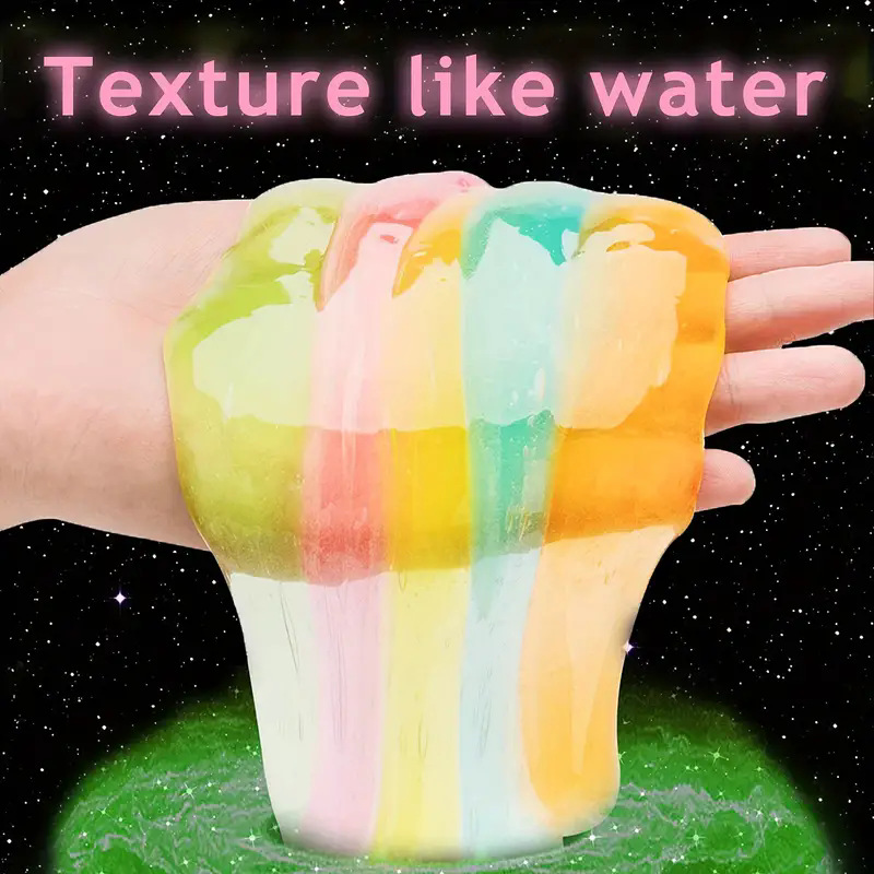 亚马逊爆款 星空水晶泥七彩小罐史莱姆混色起泡胶 slime 厂家批发详情13