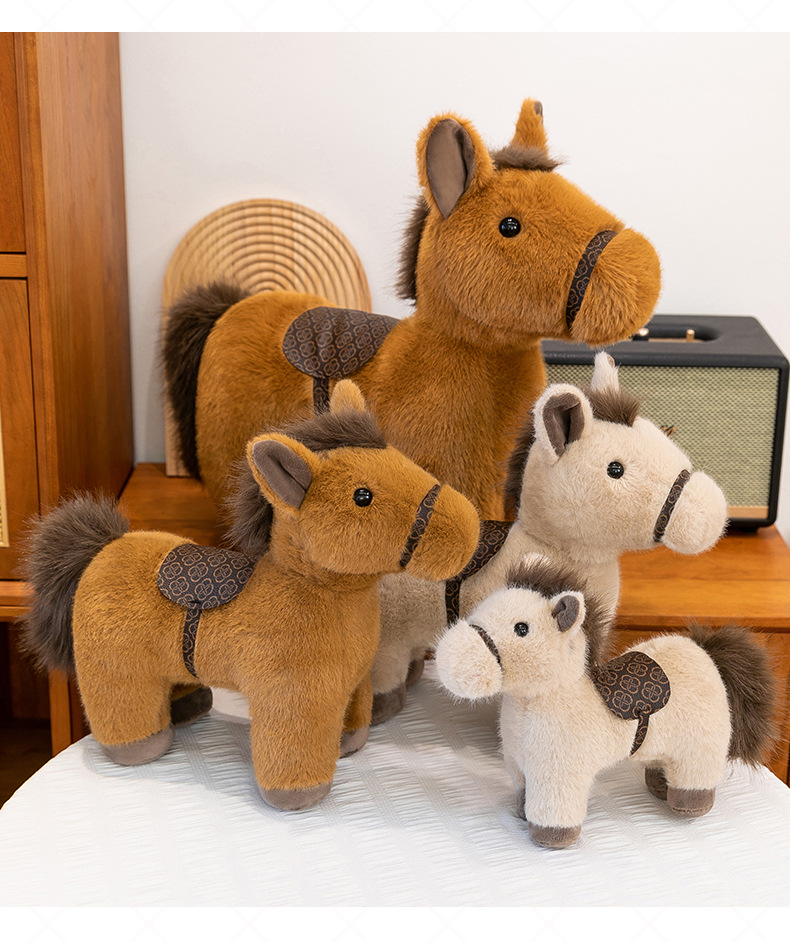 跨境小马毛绒玩具创意短毛绒公仔仿真小马公仔送小孩安抚玩偶批发详情21