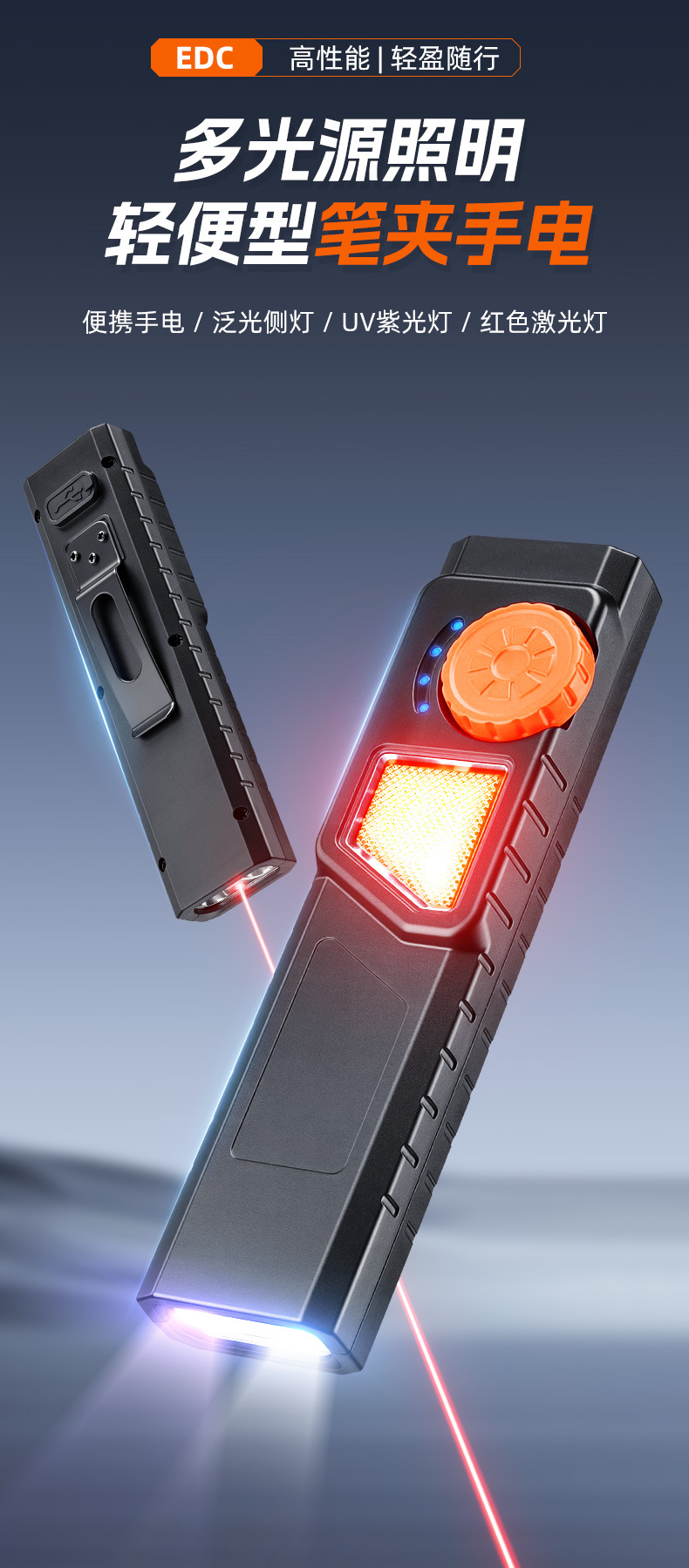 HW-S06 — многофункциональная USB-подзарядная usb-защелка для ручек, работающая с сигнализацией фонаря для палатки на открытом воздухе, фонаря для ночлега для зарядки фонарика pic 1