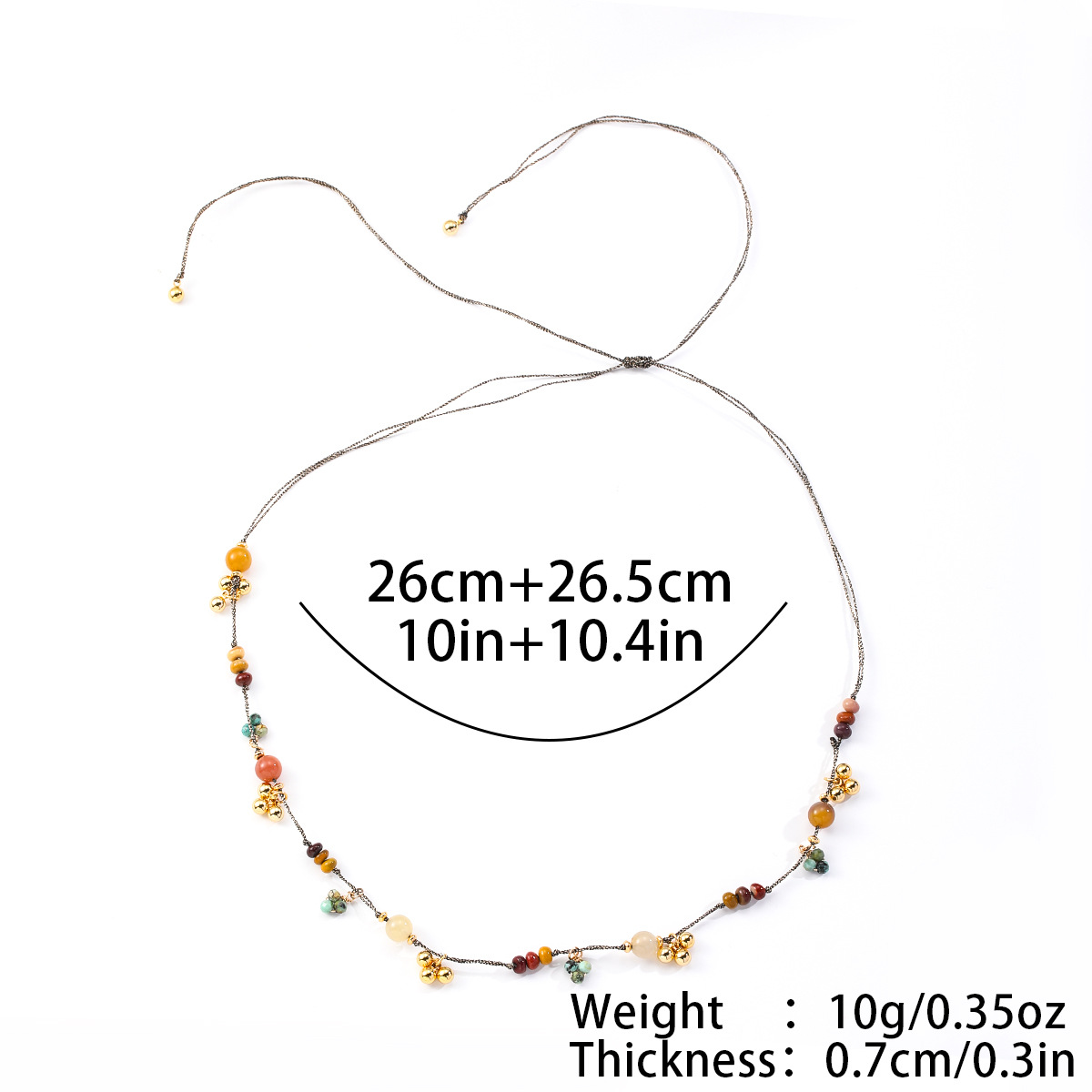 Nasha European and American cross-border long necklace for women, light luxury, niche, non-fading, tiger eye beaded mother-of-pearl sweater chain, long style pic 6