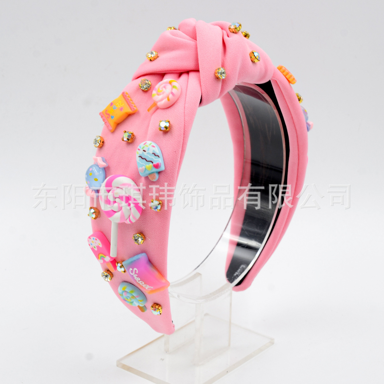 Qiwei Accessories Exclusive cross-border European and American back-to-school season diamond-encrusted hair bands, multi-color candy accessories, sweet and cute high skull top holiday date hair accessories pic 16