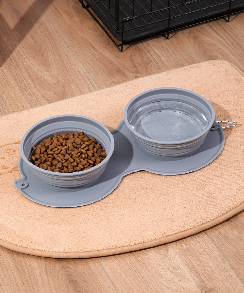 Cross-border pet folding bowl, dog silicone dog bowl, outdoor travel water bowl, portable cat food bowl, dog bowl pic 16
