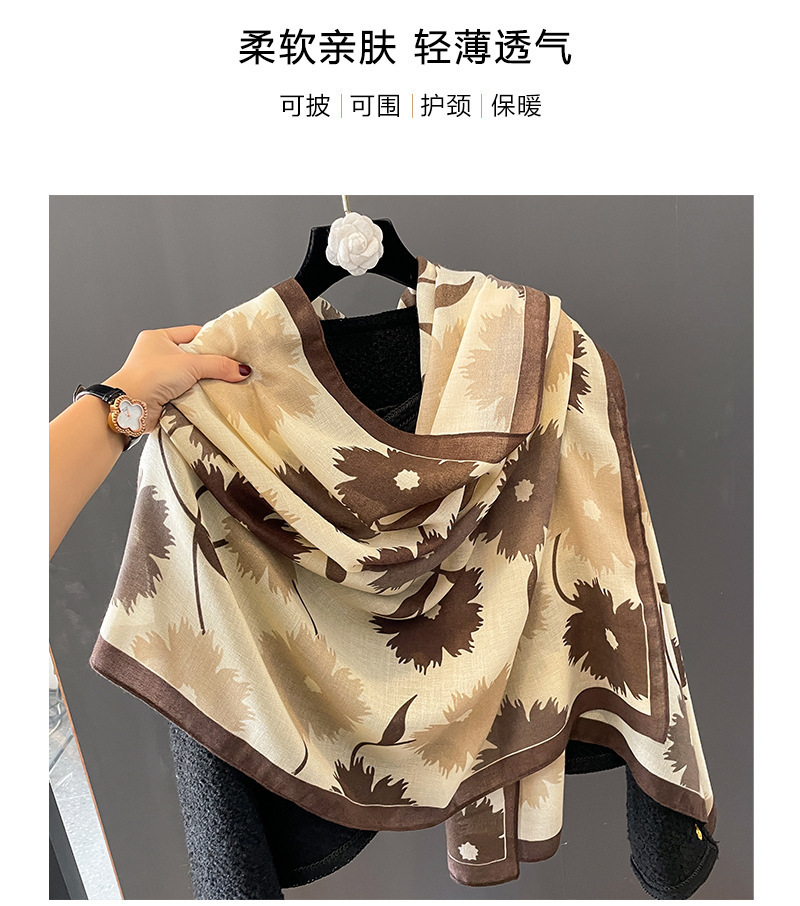 Pañuelo mujer 2025 nuevo estilo coreano multiplo cálido otoño invierno algodón lino pañuelo largo chal exterior pañuelo fino pic 6