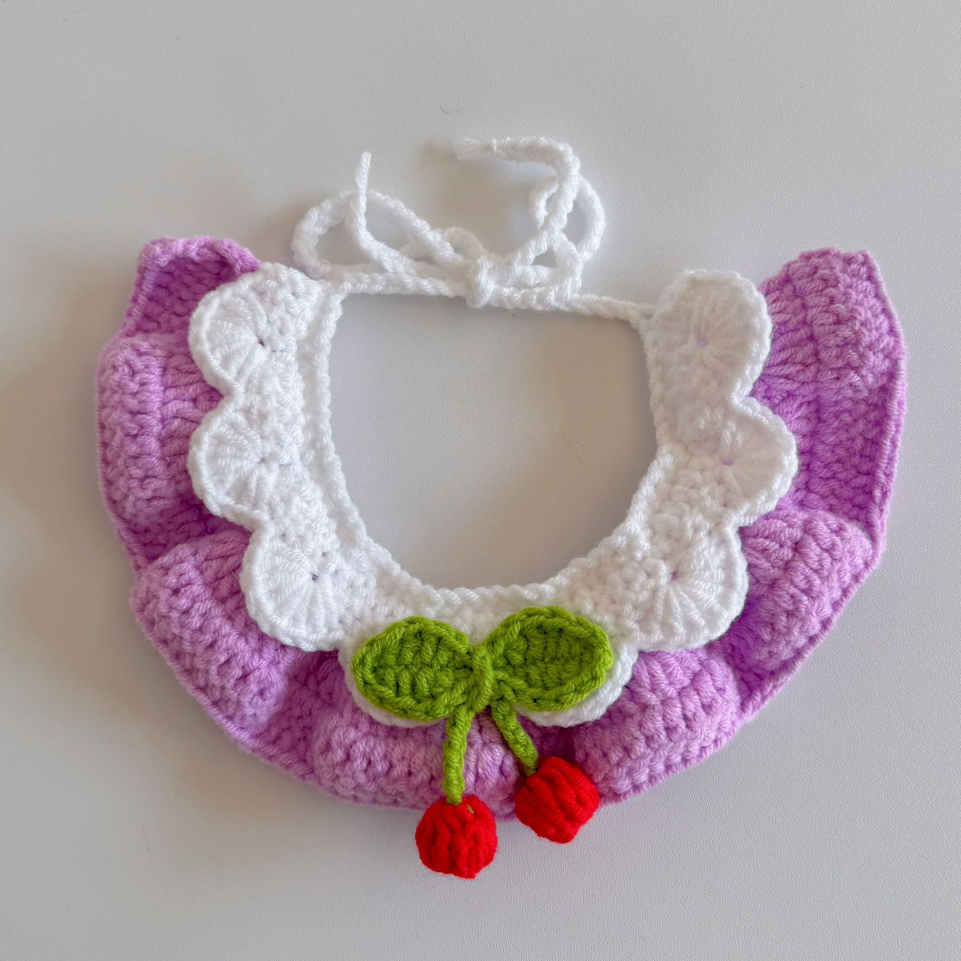 Pet hand-woven necklaces, cute cat knitted necklaces, kitten neck rings, small dog neck decorations pic 3