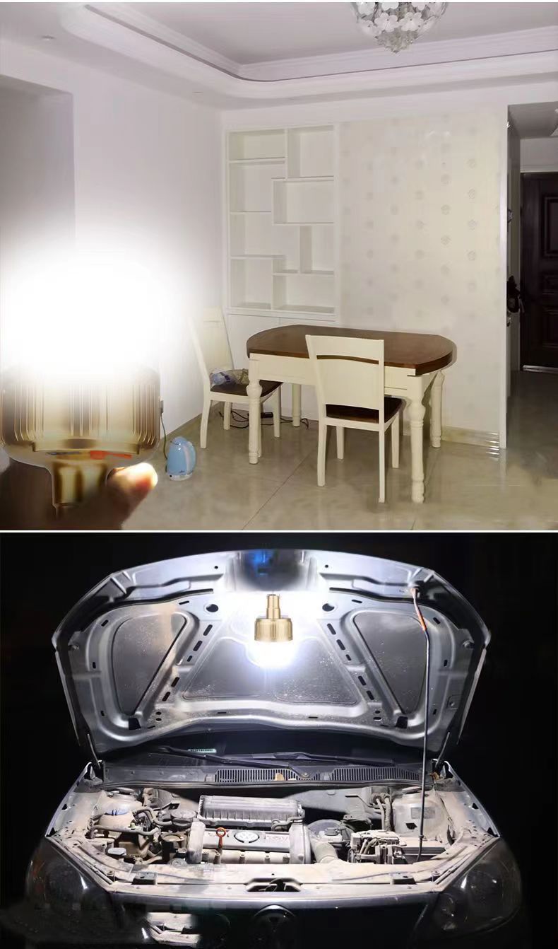 LED rechargeable bulbs, outdoor waterproof night market lights, street lighting, household power outage emergency lights, portable and dimmable pic 2