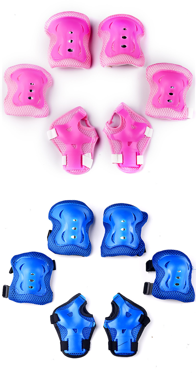 儿童运动骑行护具6件套装滑板自行车平衡车溜冰轮滑蝴蝶护膝护肘详情3