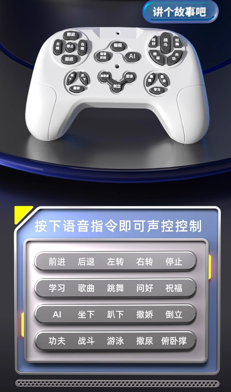 AI intelligent robot dog voice dialogue LED light high-tech APP remote control programming story dancing boys and girls toys pic 8