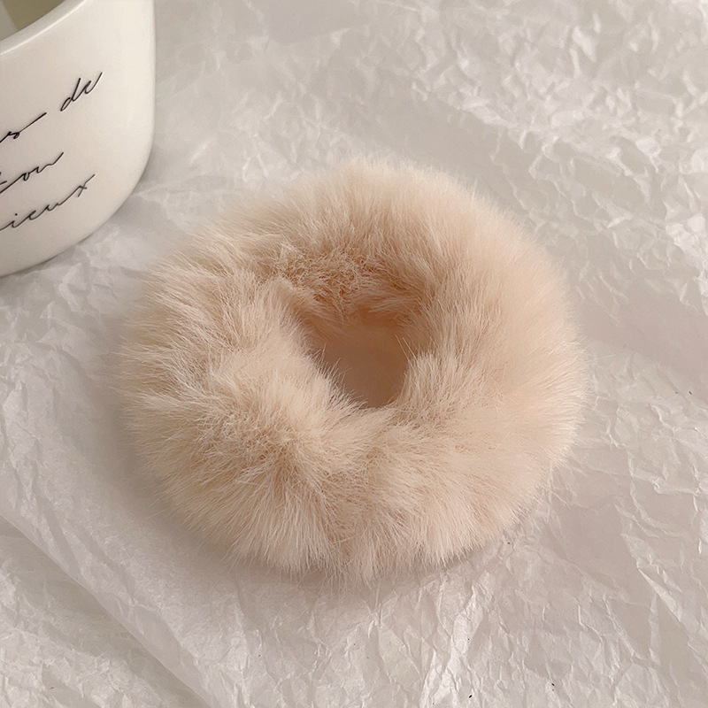 Dopamine wool hair bands for autumn and winter, towel bands, simple hair ties, leather bands and hair accessories wholesale pic 9