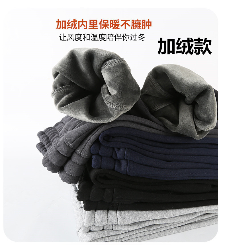 秋冬季华棉工作长裤男加绒加厚休闲运动团体聚会束脚工装卫裤定制详情24