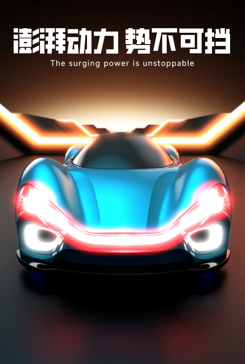 New energy concept rc drift remote control car, gesture-sensing electric flowing light concept stunt car, long-range charging pile pic 3