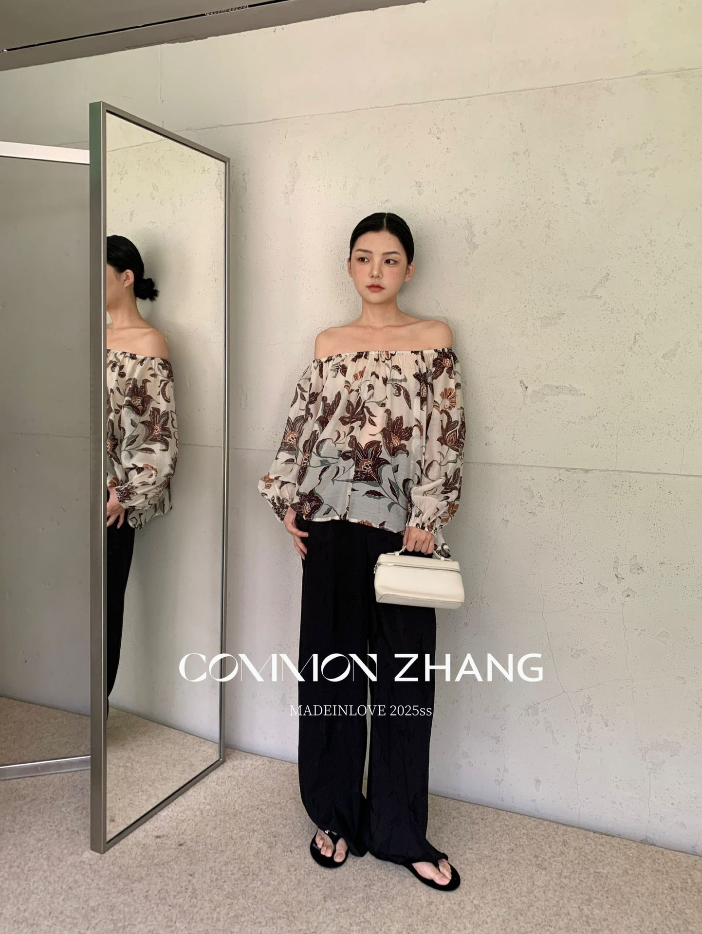 CZ ZHANG夏季韩版通勤时髦质感低腰阔腿垂感拖地百搭休闲裤B21335详情24
