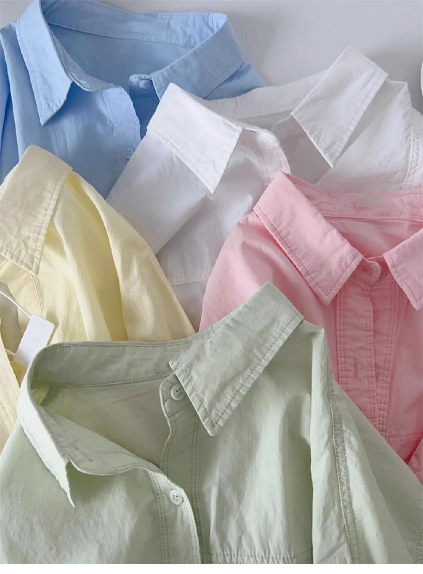 The 2025 new dopamine cream-colored pure cotton shirt is suitable for women to wear as a loose shirt coat in summer for sun protection pic 24