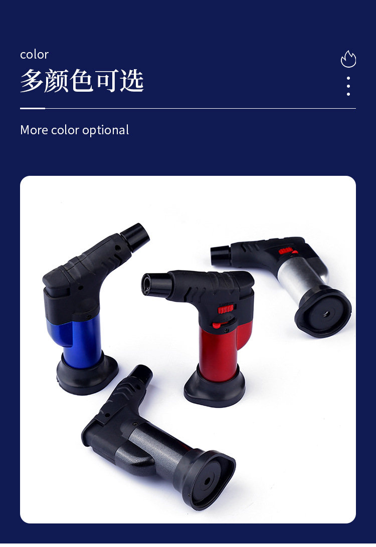 亚马逊金属外壳防风直冲喷火器艾灸雪茄烧烤点火器家用迷你打火机详情7