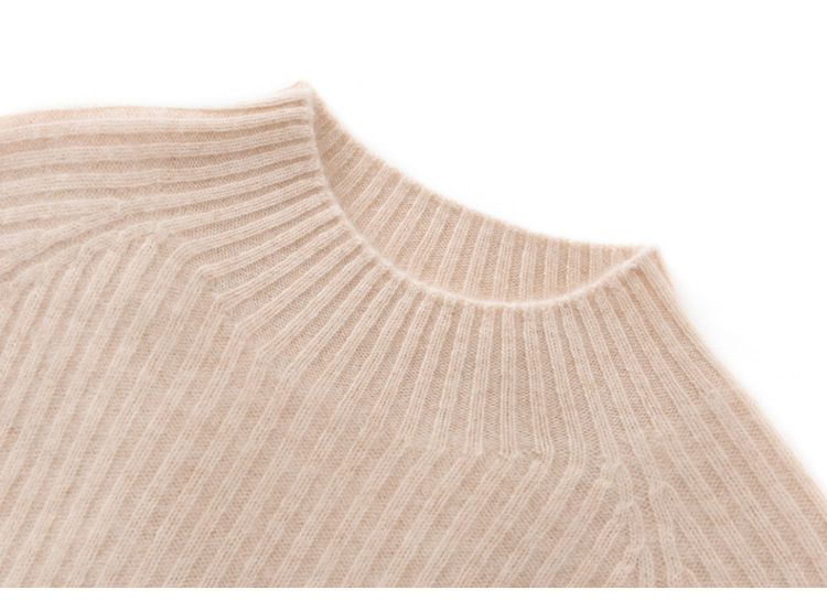 100% cashmere semi-high-neck cashmere sweater for women in autumn and winter, long-sleeved knitted base layer, thick warm sweater for women pic 31