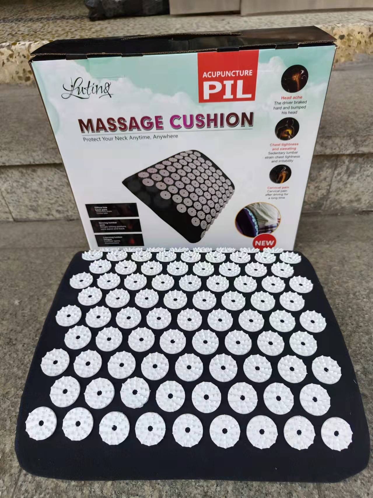 0.1源头厂家新款针刺瑜伽按摩腰靠枕腰部按摩枕针刺枕头特制穴位腰枕详情2