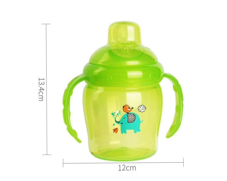 Green handle duckbill drinking cup, a portable anti-spill cup specially designed for children pic 2